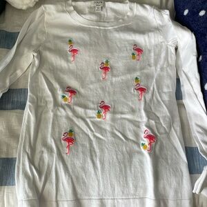 Teddie sweater flamingo and pineapple